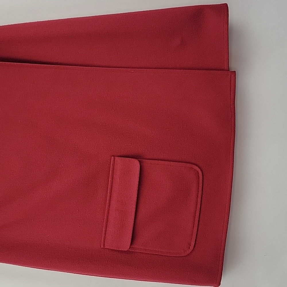 Talbots Mini A-Line Wrap Skirt Raspberry Red Size… - image 3